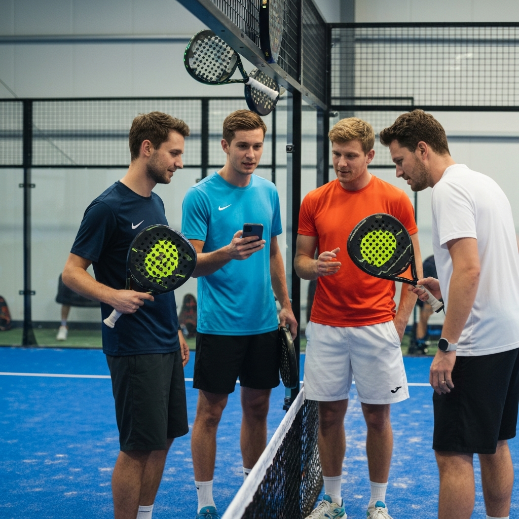 Spelers plannen eerste padelpot naast baan