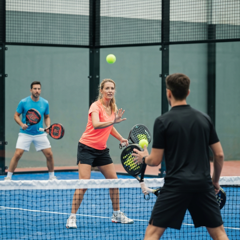 Duidelijke communicatie tussen partners tijdens padel